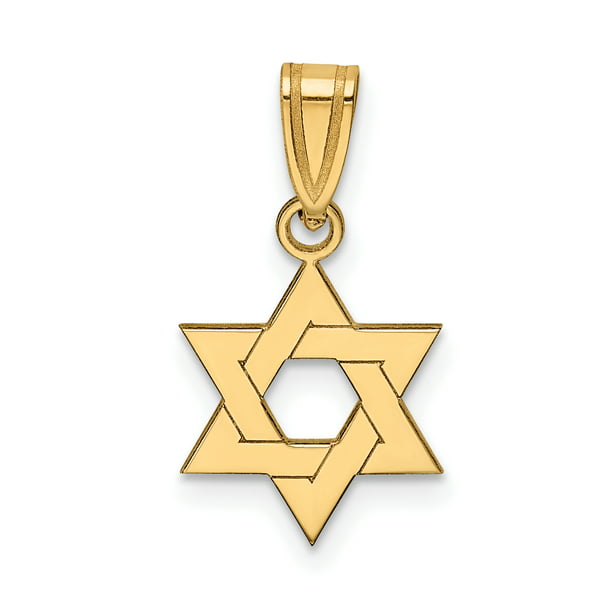 Gold plated Star Of David Judaica Jewish Hanukkah Israel Pendant Chain Necklace 